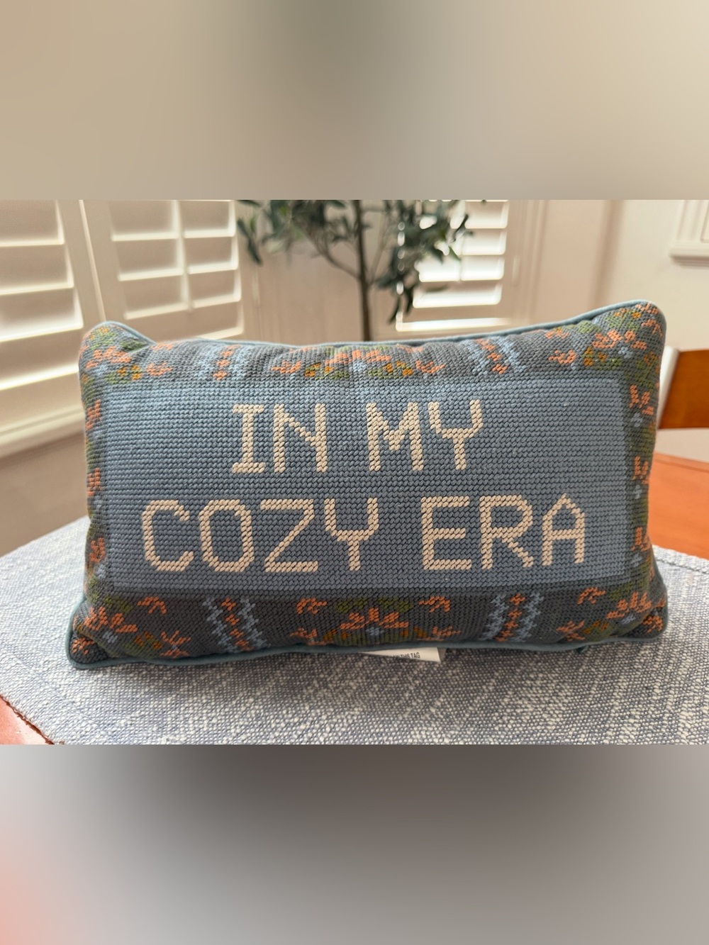 Cozy Era Blue Decorative Holiday Pillow - Brand: